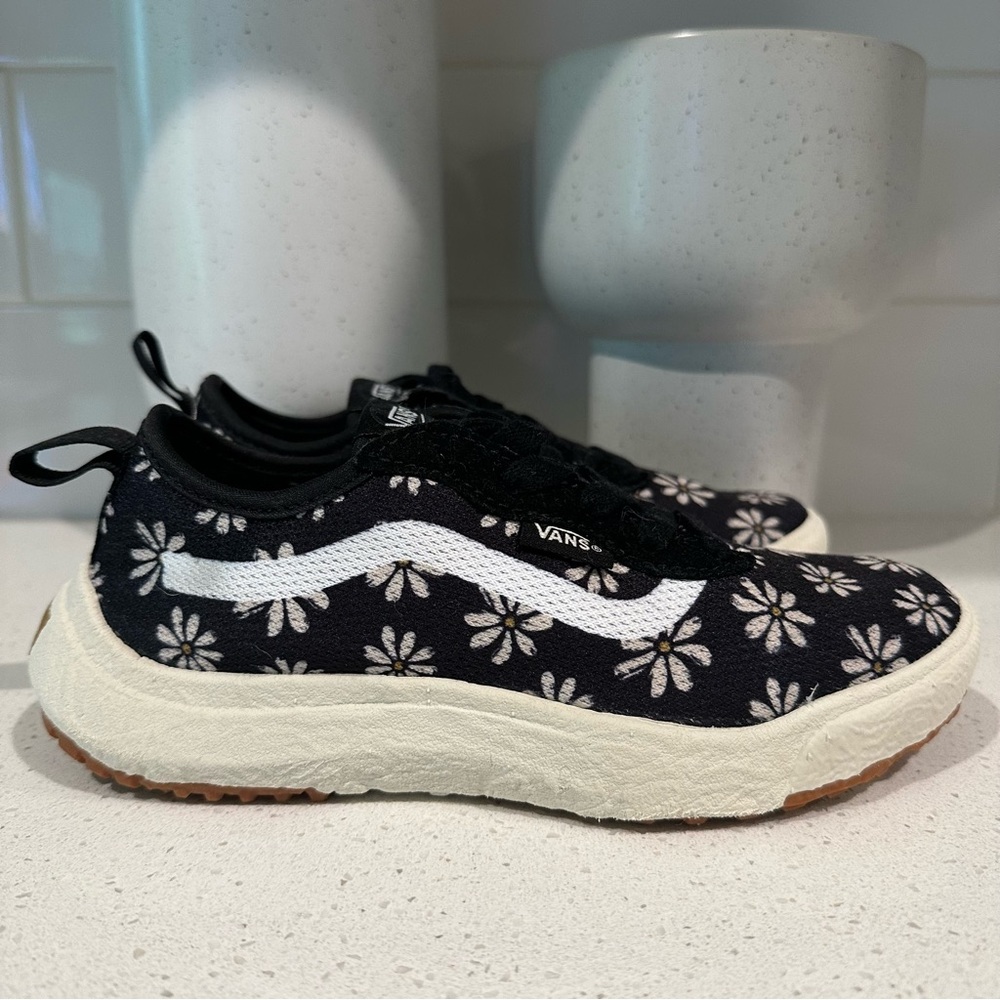 Vans Navy and White Daisy Sneakers